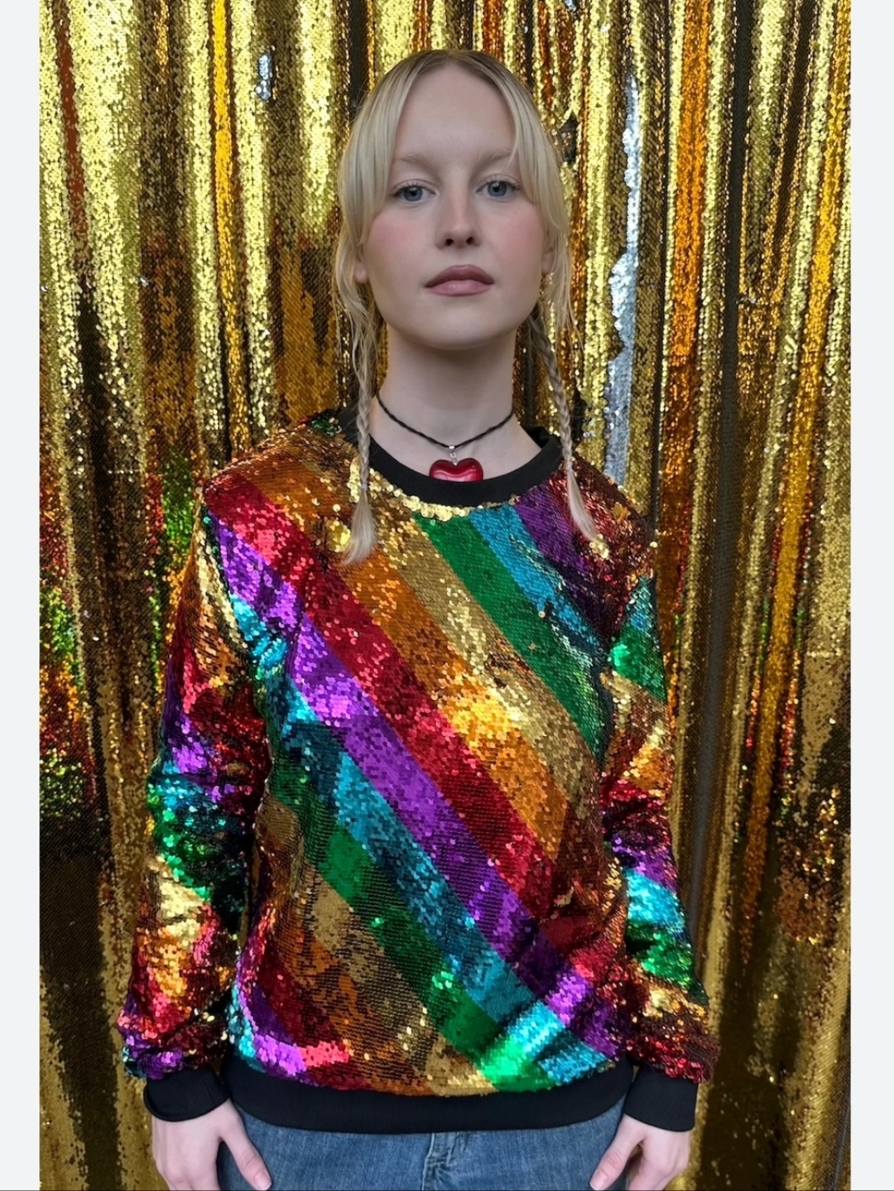 ANY OLD IRON GOLDEN RAINBOW SWEATSHIRT